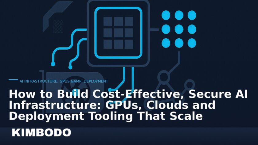 Illustration for the Kimbodo News & Research briefing “How to Build Cost‑Effective, Secure AI Infrastructure: GPUs, Clouds and Deployment Tooling That Scale” (AI Infrastructure, GPUs & Deployment).