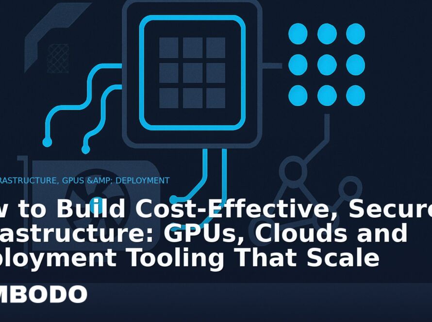 Illustration for the Kimbodo News & Research briefing “How to Build Cost‑Effective, Secure AI Infrastructure: GPUs, Clouds and Deployment Tooling That Scale” (AI Infrastructure, GPUs & Deployment).