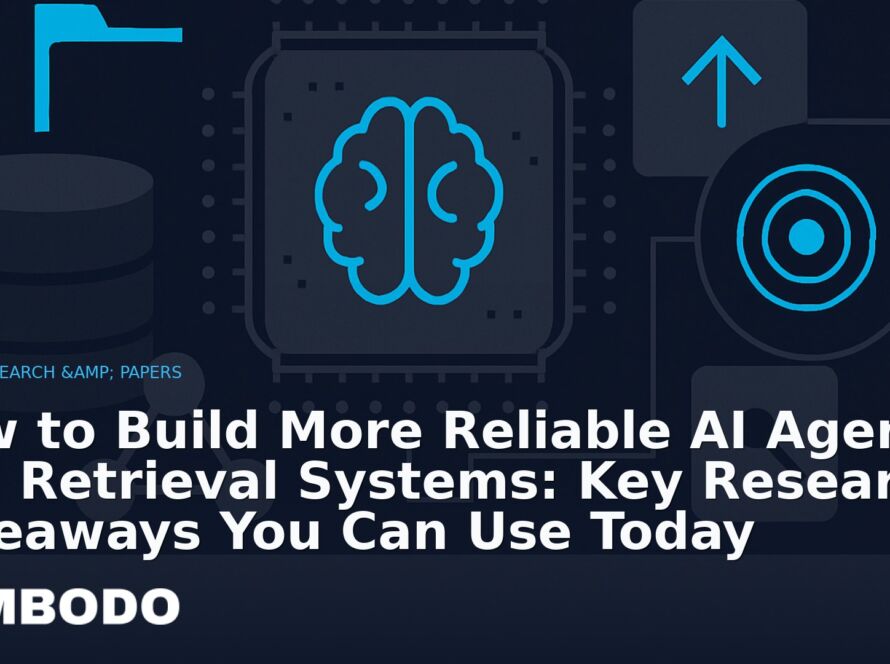 Illustration for the Kimbodo News & Research briefing “How to Build More Reliable AI Agents and Retrieval Systems: Key Research Takeaways You Can Use Today” (AI Research & Papers).