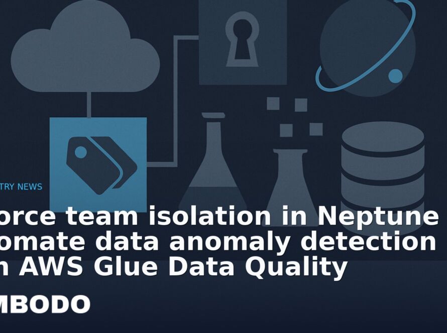 Illustration for the Kimbodo News & Research briefing “Enforce team isolation in Neptune and automate data anomaly detection with AWS Glue Data Quality” (Industry News).