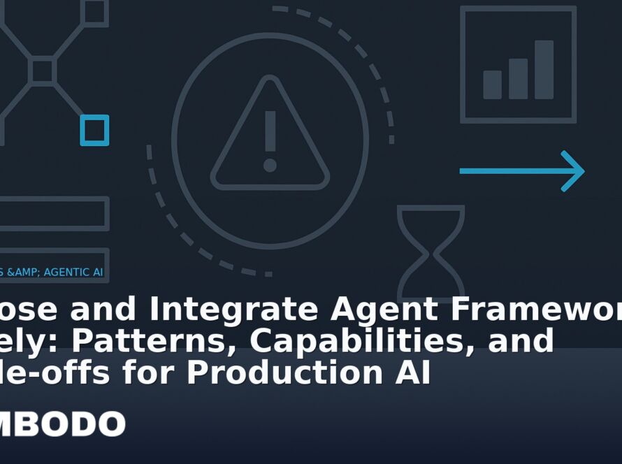Illustration for the Kimbodo News & Research briefing “Choose and Integrate Agent Frameworks Wisely: Patterns, Capabilities, and Trade-offs for Production AI” (Agents & Agentic AI).
