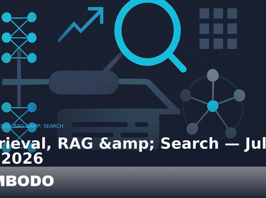 Illustration for the Kimbodo News & Research briefing “Retrieval, RAG & Search — July 28, 2026” (Retrieval, RAG & Search).