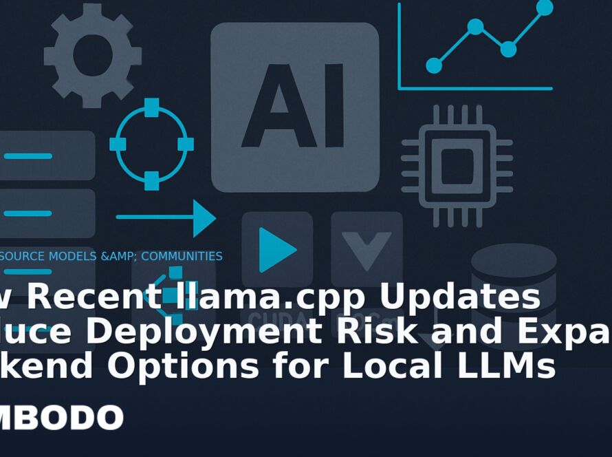 Illustration for the Kimbodo News & Research briefing “How Recent llama.cpp Updates Reduce Deployment Risk and Expand Backend Options for Local LLMs” (Open-Source Models & Communities).