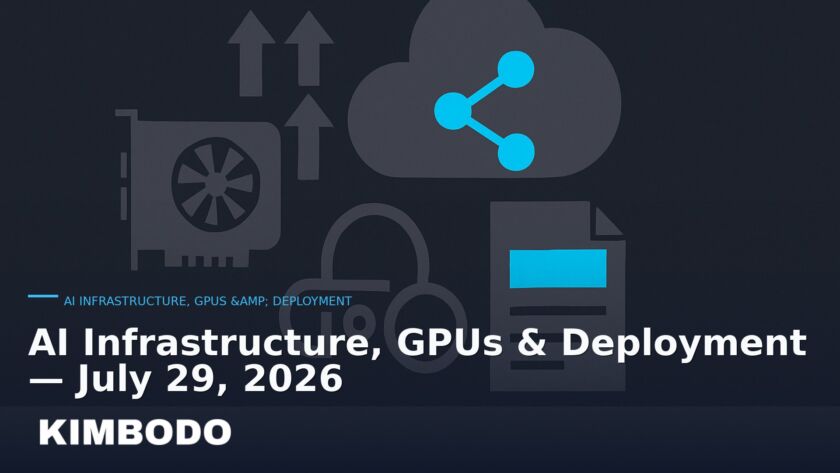 Illustration for the Kimbodo News & Research briefing “AI Infrastructure, GPUs & Deployment — July 29, 2026” (AI Infrastructure, GPUs & Deployment).