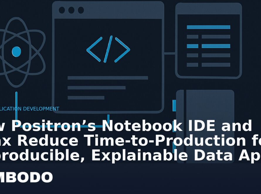 Illustration for the Kimbodo News & Research briefing “How Positron’s Notebook IDE and lorax Reduce Time-to-Production for Reproducible, Explainable Data Apps” (AI Application Development).