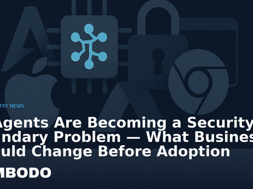 Illustration for the Kimbodo News & Research briefing “AI Agents Are Becoming a Security Boundary Problem — What Businesses Should Change Before Adoption” (Industry News).