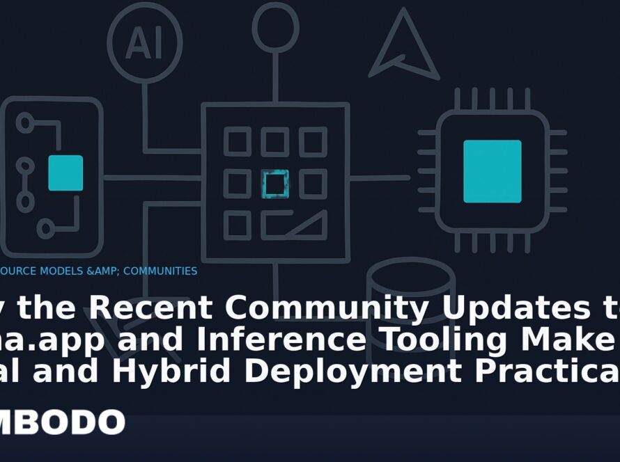 Illustration for the Kimbodo News & Research briefing “Why the Recent Community Updates to llama.app and Inference Tooling Make Local and Hybrid Deployment Practical” (Open-Source Models & Communities).