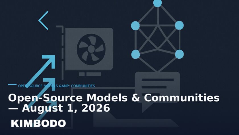 Illustration for the Kimbodo News & Research briefing “Open-Source Models & Communities — August 1, 2026” (Open-Source Models & Communities).