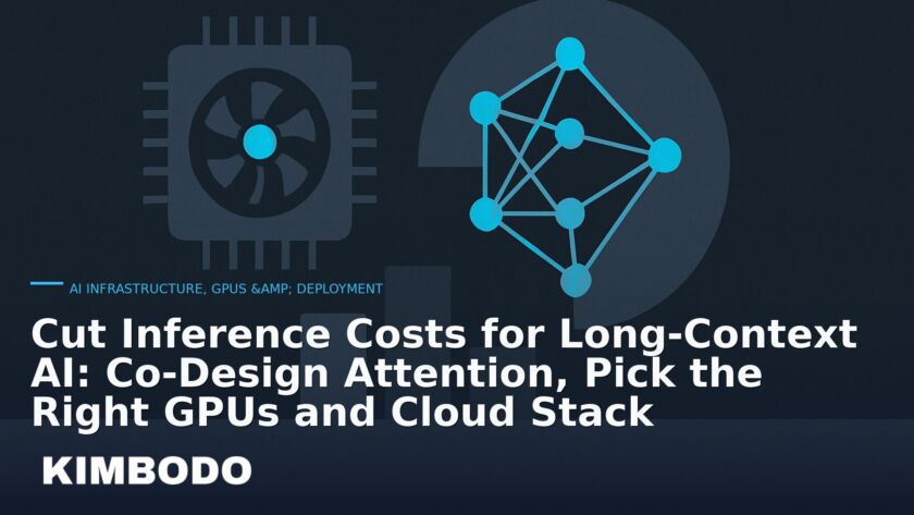 Illustration for the Kimbodo News & Research briefing “Cut Inference Costs for Long-Context AI: Co-Design Attention, Pick the Right GPUs and Cloud Stack” (AI Infrastructure, GPUs & Deployment).