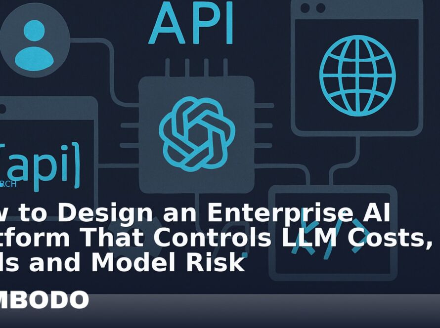Illustration for the Kimbodo News & Research briefing “How to Design an Enterprise AI Platform That Controls LLM Costs, Tools and Model Risk” (Research).