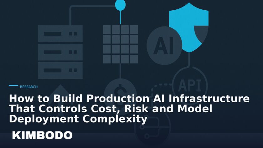 Illustration for the Kimbodo News & Research briefing “How to Build Production AI Infrastructure That Controls Cost, Risk and Model Deployment Complexity” (Research).