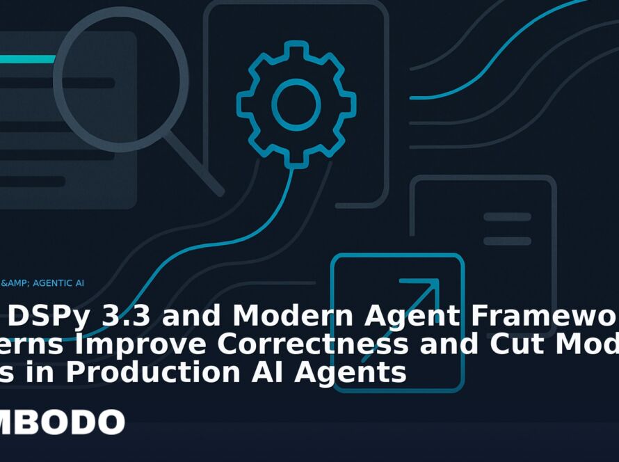 Illustration for the Kimbodo News & Research briefing “How DSPy 3.3 and Modern Agent Framework Patterns Improve Correctness and Cut Model Costs in Production AI Agents” (Agents & Agentic AI).