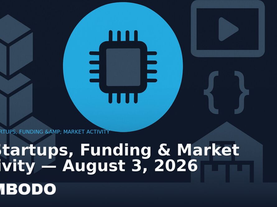 Illustration for the Kimbodo News & Research briefing “AI Startups, Funding & Market Activity — August 3, 2026” (AI Startups, Funding & Market Activity).