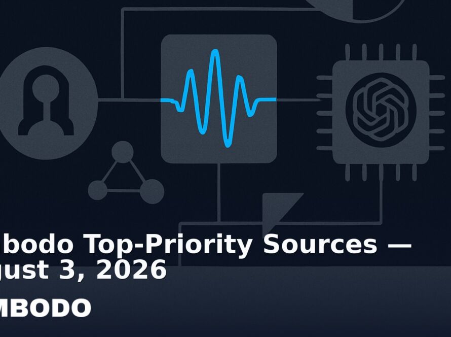 Illustration for the Kimbodo News & Research briefing “Kimbodo Top-Priority Sources — August 3, 2026”.