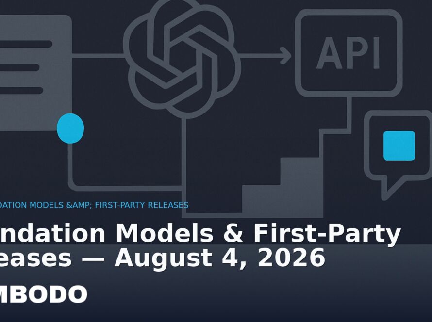 Illustration for the Kimbodo News & Research briefing “Foundation Models & First-Party Releases — August 4, 2026” (Foundation Models & First-Party Releases).