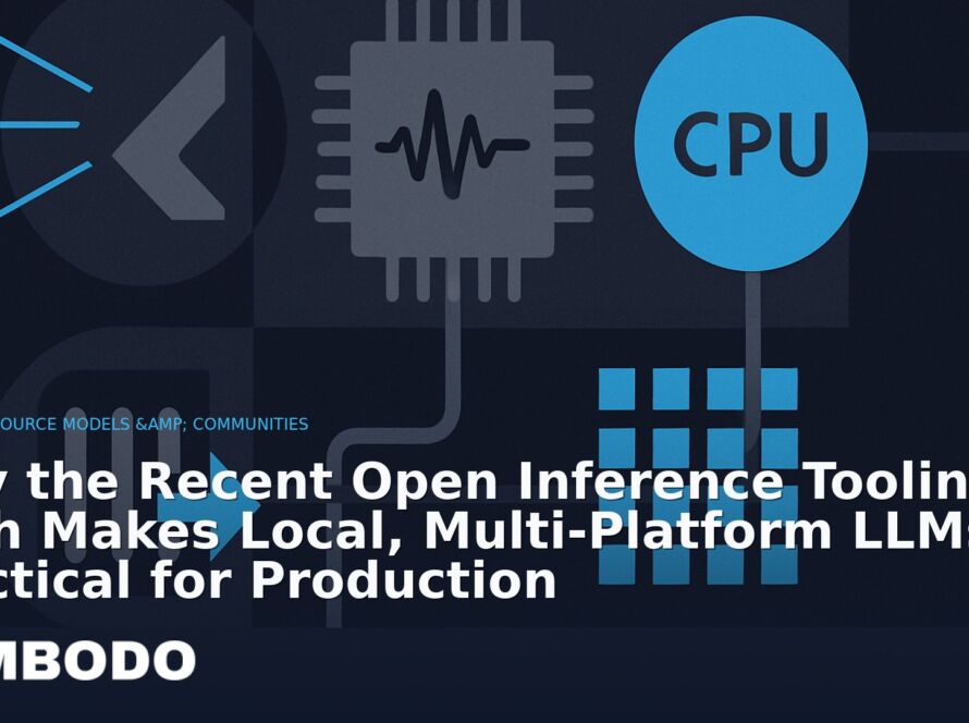 Illustration for the Kimbodo News & Research briefing “Why the Recent Open Inference Tooling Push Makes Local, Multi‑Platform LLMs Practical for Production” (Open-Source Models & Communities).