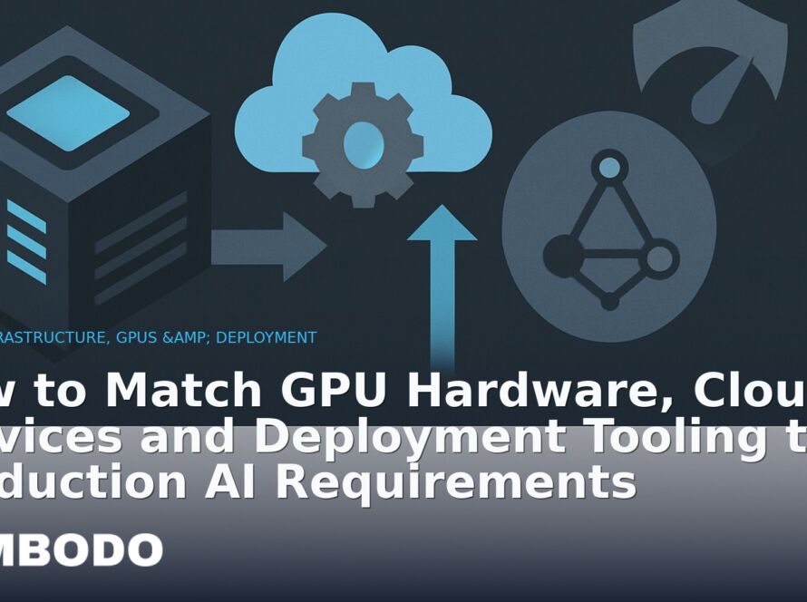 Illustration for the Kimbodo News & Research briefing “How to Match GPU Hardware, Cloud AI Services and Deployment Tooling to Production AI Requirements” (AI Infrastructure, GPUs & Deployment).