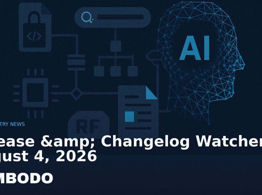 Illustration for the Kimbodo News & Research briefing “Release & Changelog Watcher — August 4, 2026” (Industry News).