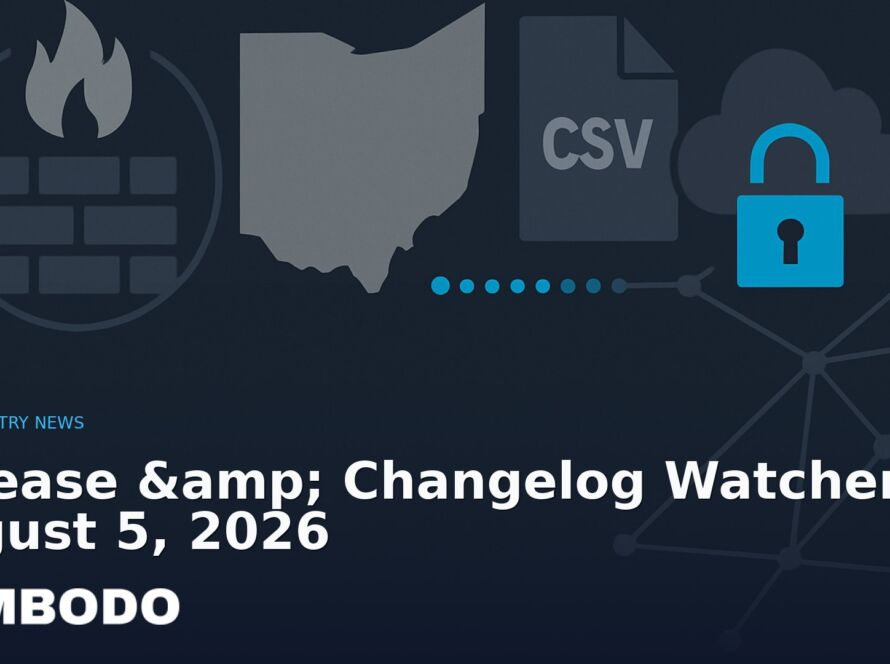 Illustration for the Kimbodo News & Research briefing “Release & Changelog Watcher — August 5, 2026” (Industry News).