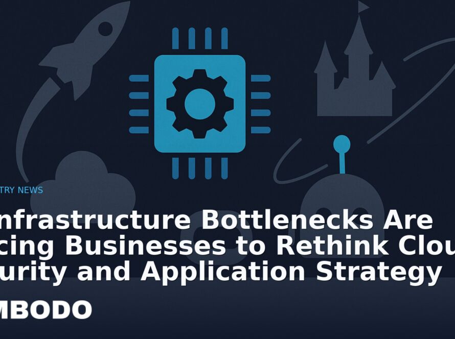 Illustration for the Kimbodo News & Research briefing “AI Infrastructure Bottlenecks Are Forcing Businesses to Rethink Cloud, Security and Application Strategy” (Industry News).