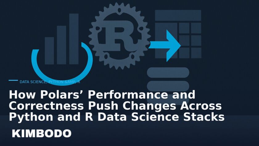 Illustration for the Kimbodo News & Research briefing “How Polars’ Performance and Correctness Push Changes Across Python and R Data Science Stacks” (Data Science, Python & R).