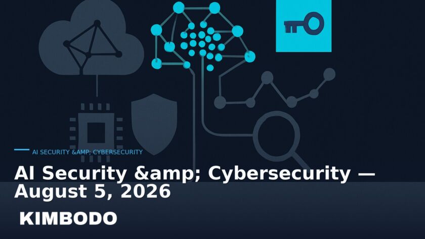 Illustration for the Kimbodo News & Research briefing “AI Security & Cybersecurity — August 5, 2026” (AI Security & Cybersecurity).