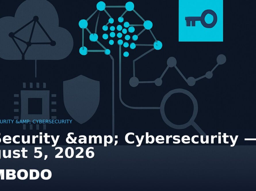 Illustration for the Kimbodo News & Research briefing “AI Security & Cybersecurity — August 5, 2026” (AI Security & Cybersecurity).