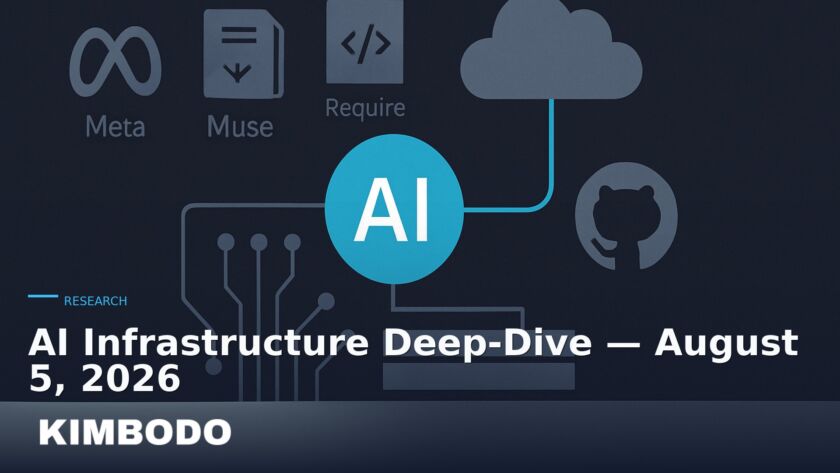 Illustration for the Kimbodo News & Research briefing “AI Infrastructure Deep-Dive — August 5, 2026” (Research).