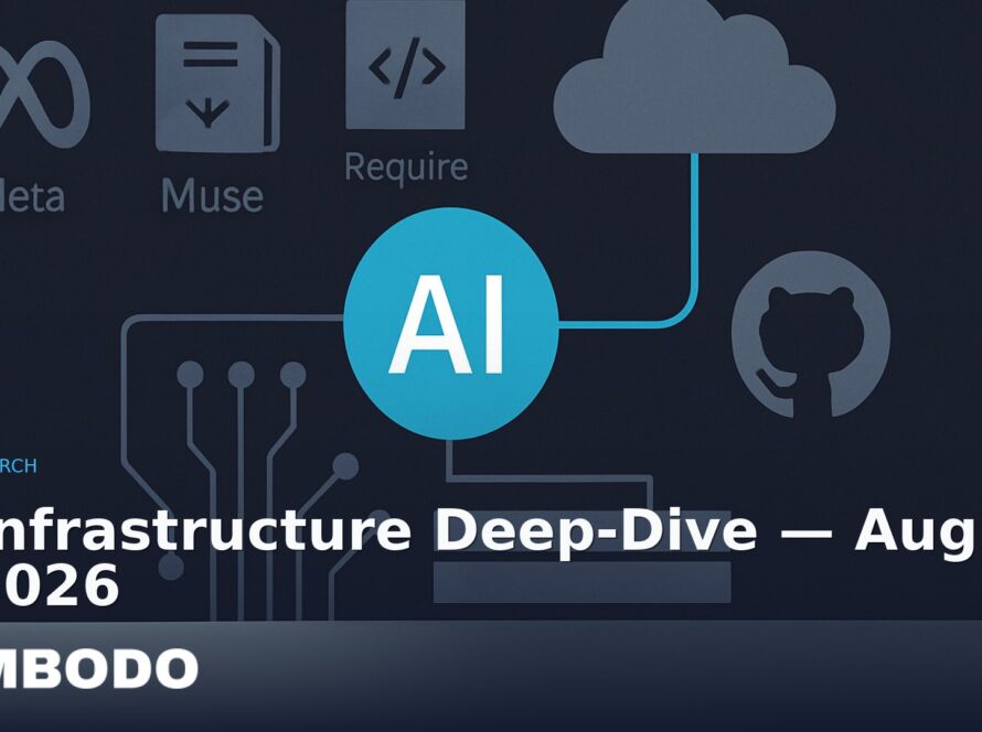 Illustration for the Kimbodo News & Research briefing “AI Infrastructure Deep-Dive — August 5, 2026” (Research).