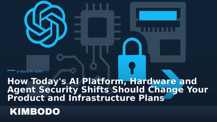 Illustration for the Kimbodo News & Research briefing “How Today's AI Platform, Hardware and Agent Security Shifts Should Change Your Product and Infrastructure Plans” (AI Industry News).