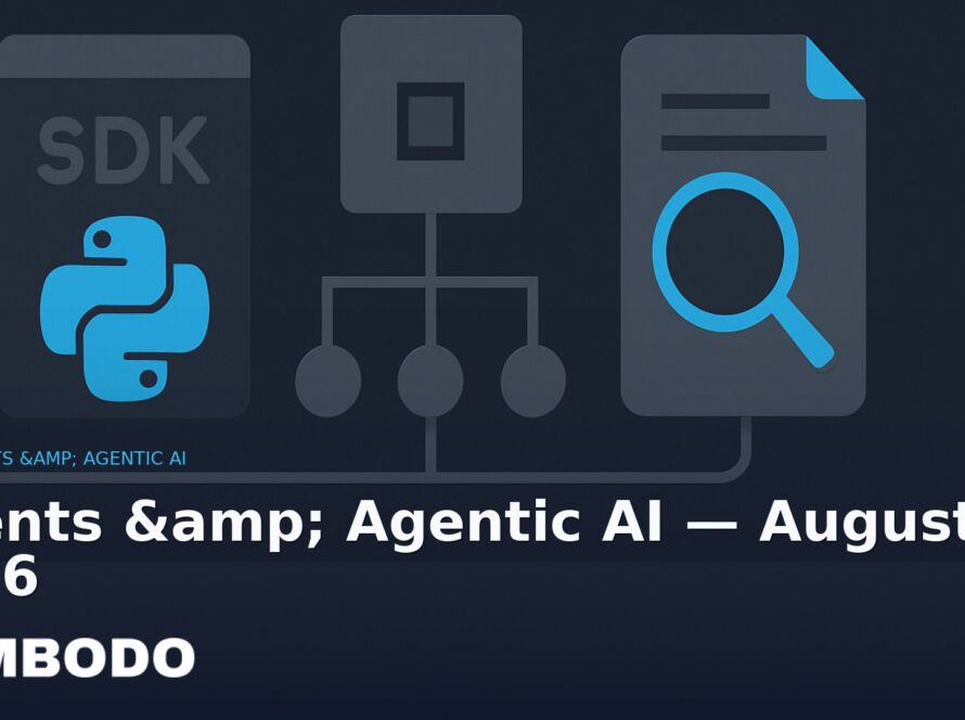Illustration for the Kimbodo News & Research briefing “Agents & Agentic AI — August 6, 2026” (Agents & Agentic AI).