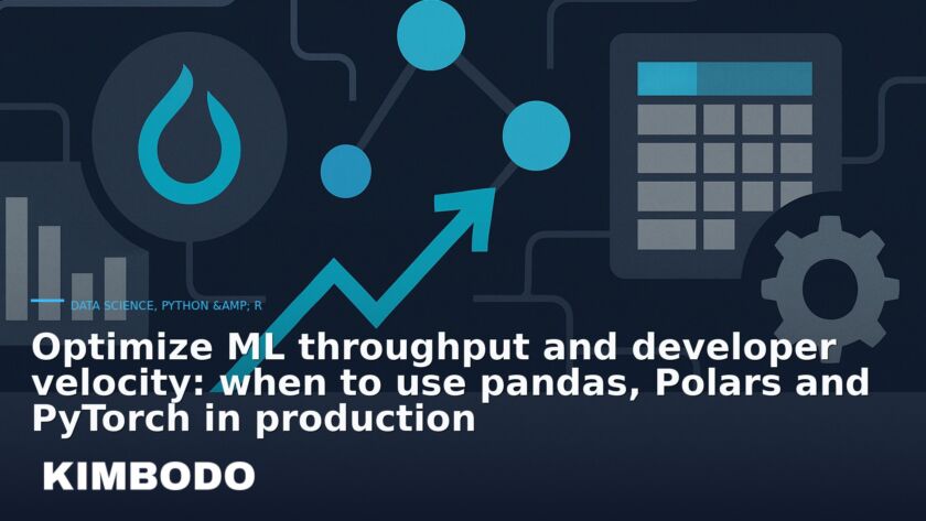 Illustration for the Kimbodo News & Research briefing “Optimize ML throughput and developer velocity: when to use pandas, Polars and PyTorch in production” (Data Science, Python & R).