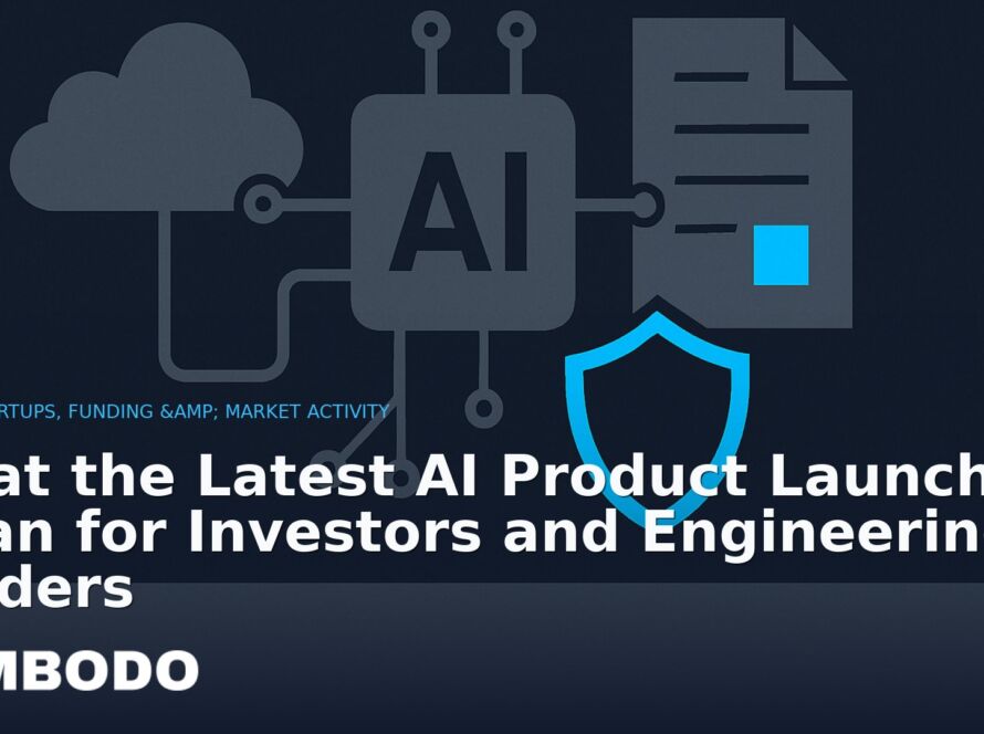 Illustration for the Kimbodo News & Research briefing “What the Latest AI Product Launches Mean for Investors and Engineering Leaders” (AI Startups, Funding & Market Activity).