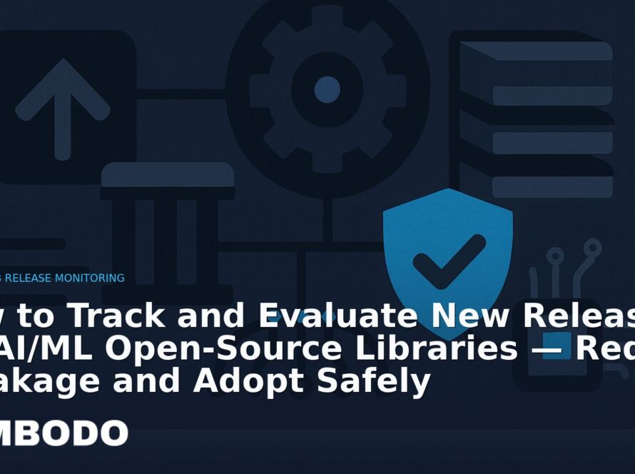 Illustration for the Kimbodo News & Research briefing “How to Track and Evaluate New Releases for AI/ML Open-Source Libraries — Reduce Breakage and Adopt Safely” (GitHub Release Monitoring).
