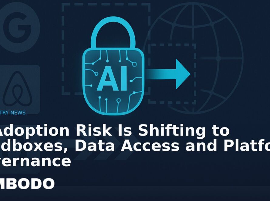 Illustration for the Kimbodo News & Research briefing “AI Adoption Risk Is Shifting to Sandboxes, Data Access and Platform Governance” (Industry News).