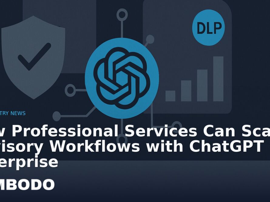 Illustration for the Kimbodo News & Research briefing “How Professional Services Can Scale Advisory Workflows with ChatGPT Enterprise” (Industry News).