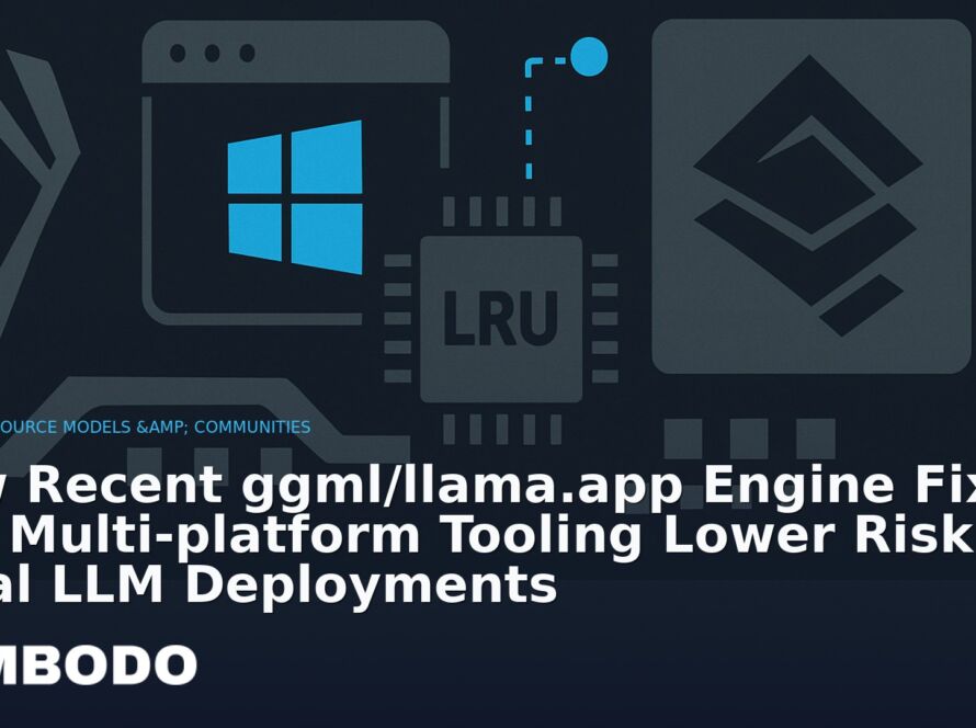 Illustration for the Kimbodo News & Research briefing “How Recent ggml/llama.app Engine Fixes and Multi‑platform Tooling Lower Risk for Local LLM Deployments” (Open-Source Models & Communities).