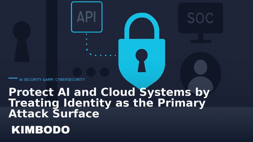 Illustration for the Kimbodo News & Research briefing “Protect AI and Cloud Systems by Treating Identity as the Primary Attack Surface” (AI Security & Cybersecurity).