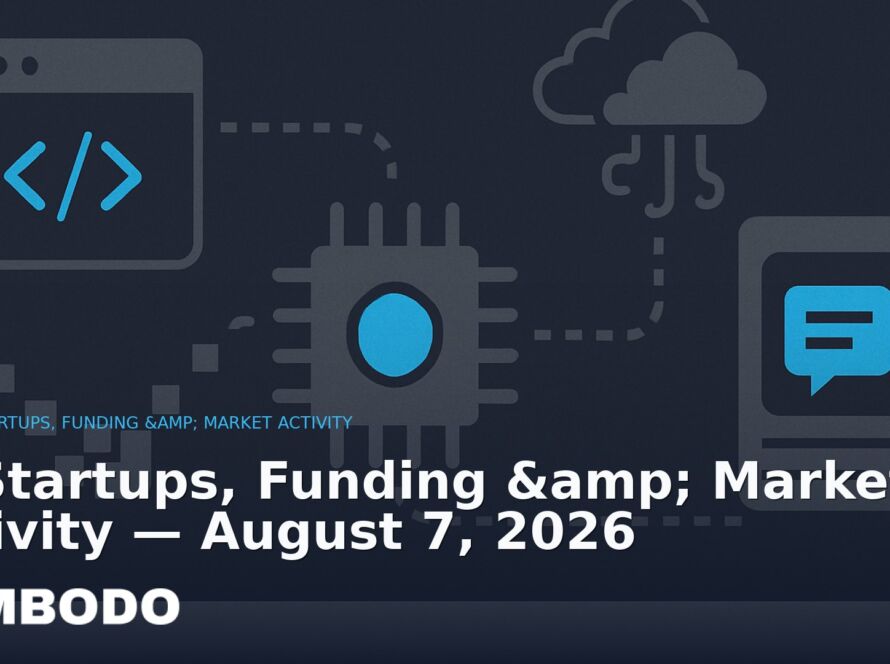 Illustration for the Kimbodo News & Research briefing “AI Startups, Funding & Market Activity — August 7, 2026” (AI Startups, Funding & Market Activity).
