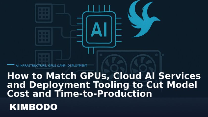 Illustration for the Kimbodo News & Research briefing “How to Match GPUs, Cloud AI Services and Deployment Tooling to Cut Model Cost and Time-to-Production” (AI Infrastructure, GPUs & Deployment).