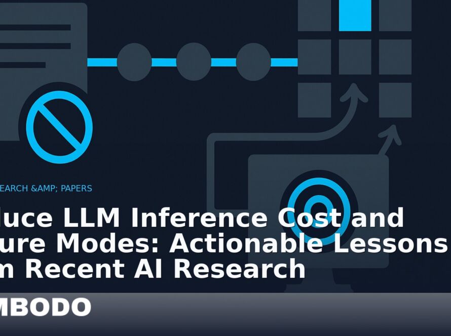 Illustration for the Kimbodo News & Research briefing “Reduce LLM Inference Cost and Failure Modes: Actionable Lessons from Recent AI Research” (AI Research & Papers).