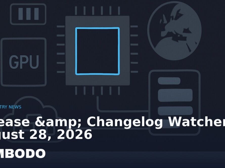 Illustration for the Kimbodo News & Research briefing “Release & Changelog Watcher — August 28, 2026” (Industry News).