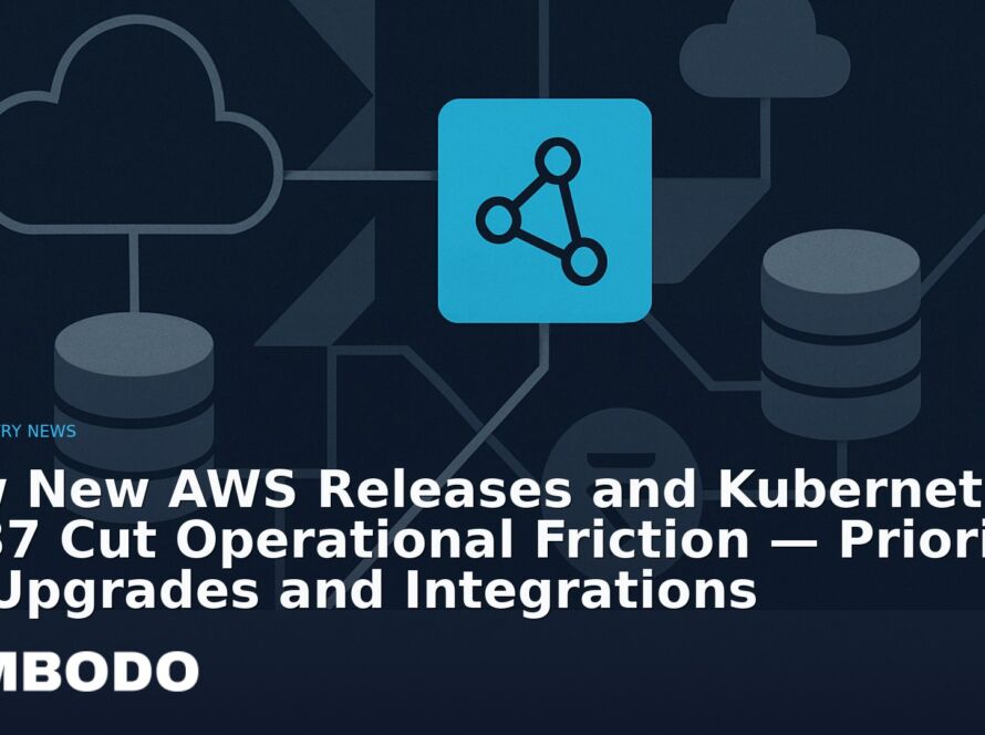 Illustration for the Kimbodo News & Research briefing “How New AWS Releases and Kubernetes v1.37 Cut Operational Friction — Priorities for Upgrades and Integrations” (Industry News).