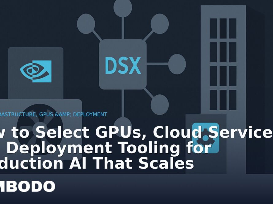 Illustration for the Kimbodo News & Research briefing “How to Select GPUs, Cloud Services and Deployment Tooling for Production AI That Scales” (AI Infrastructure, GPUs & Deployment).