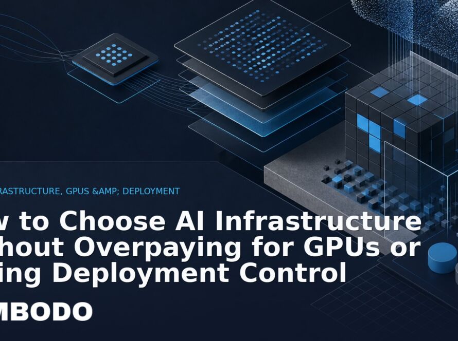 Illustration for the Kimbodo News & Research briefing “How to Choose AI Infrastructure Without Overpaying for GPUs or Losing Deployment Control” (AI Infrastructure, GPUs & Deployment).