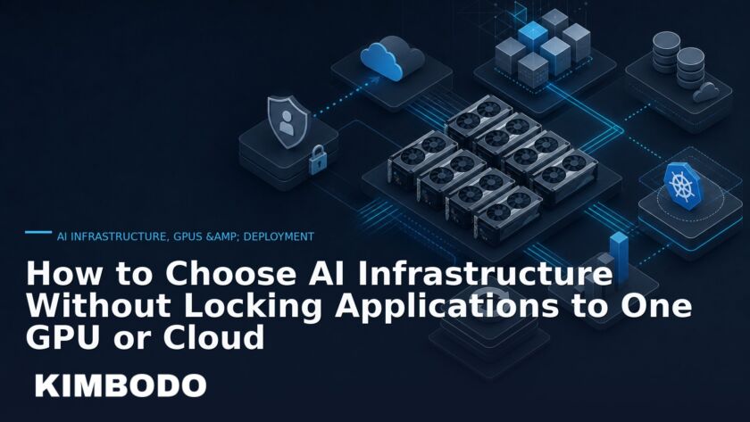 Illustration for the Kimbodo News & Research briefing “How to Choose AI Infrastructure Without Locking Applications to One GPU or Cloud” (AI Infrastructure, GPUs & Deployment).